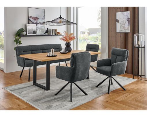 Bank "Stade", ca. 180 cm - Grau - 1