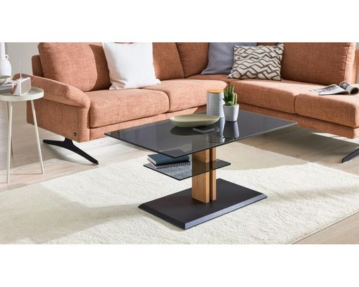 Interliving Couchtisch 6212, rollbar, mit Lift - Braun/Schwarz - 1