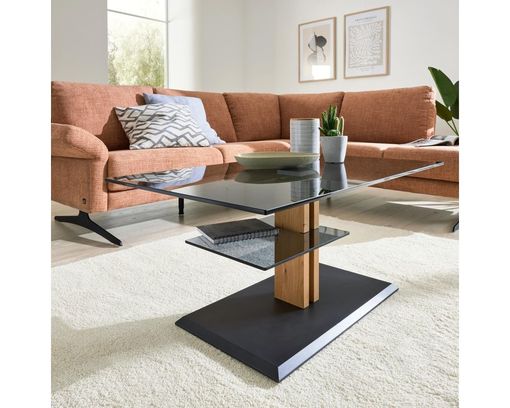 Interliving Couchtisch 6212, rollbar, mit Lift - Braun/Schwarz - 3