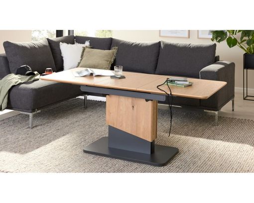 Interliving Couchtisch 6223, höhenverstellbar - Braun/Schwarz - 1