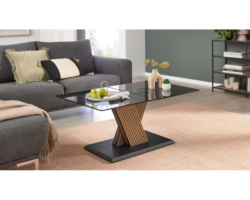 Interliving Couchtisch 6226 mit Hydro-Lift-Mechanik - Schwarz/Braun - 1