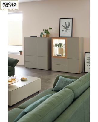 SCHÖNER WOHNEN Highboard "Dimaro" mit Vitrinenfenster - Palazzo-Asteiche - 1