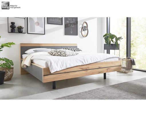 Interliving Schlafzimmer 1029, Lack graphit, Wildeiche massiv - Wildeiche/Graphit - 2