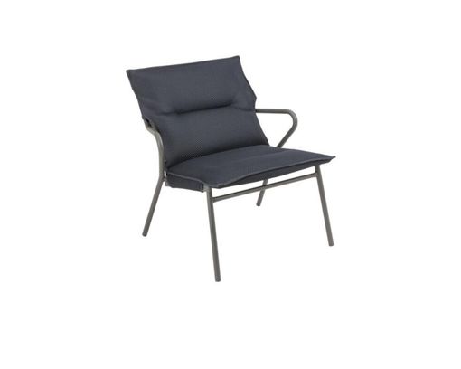 Loungestuhl "Vence", Bezug abnehm- und austauschbar - Dark Grey/Titane - 1