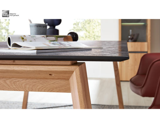 Interliving Design-Tisch 5603 Wildeiche/HPL Oxyde graphit, ca. 200 x 100 cm - braun/grau - 2