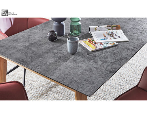 Design-Tisch "Interliving 5603" Wildeiche/HPL Oxyde graphit, ca. 200 x 100 cm - braun/grau - 3