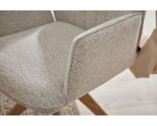 Interliving Armlehnstuhl 5102 mit Stativgestell - Biancofarben/Leinenfarben - 5