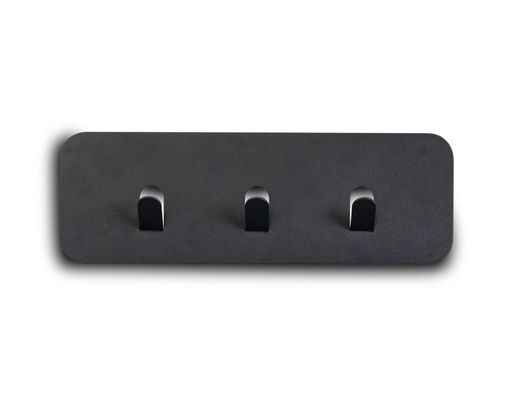 Garderobenleiste "Meinerzhagen 1", 3 Haken, Metall anthrazit - Anthrazit - 1