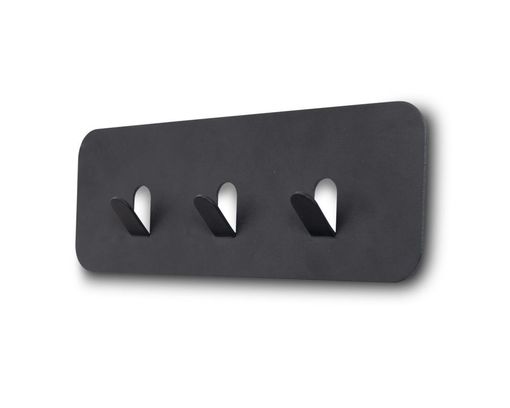 Garderobenleiste "Meinerzhagen 1", 3 Haken, Metall anthrazit - Anthrazit - 2
