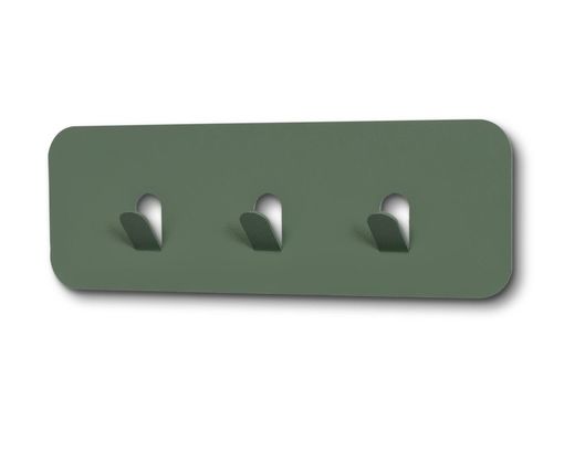 Garderobenleiste "Meinerzhagen 1", 3 Haken, Metall grün - Grün - 2