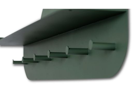 Wandgarderobe "Münster", 6 Haken, 2 Ablagen - Grün - 2