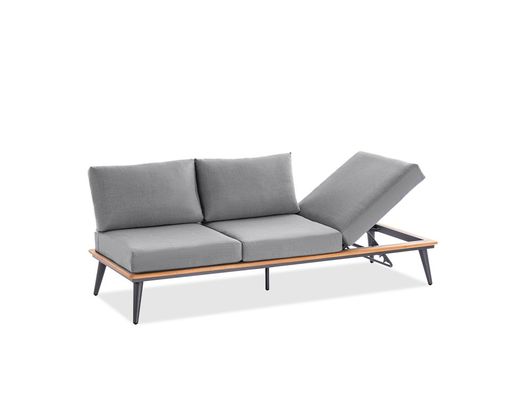 3-Sitzer Sofa "Serra" ca. 218x81 cm - Anthrazit / Naturfarben - 2