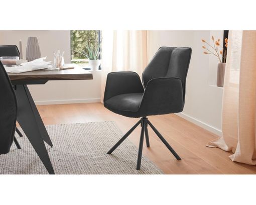 Interliving Armlehnstuhl 5116 mit Stativgestell - Carbonschwarz - 1