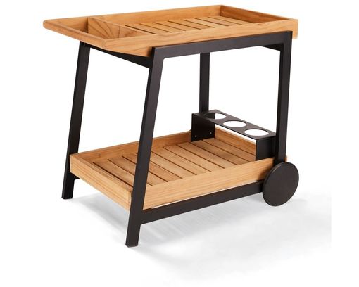 Stern Servierwagen "Frido", Teakholz - Braun/Schwarz - 1