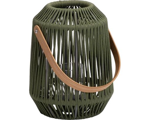 Laterne "Nele" von Stern, Kordel-Look, dunkelgrün - Dunkelgrün - 1