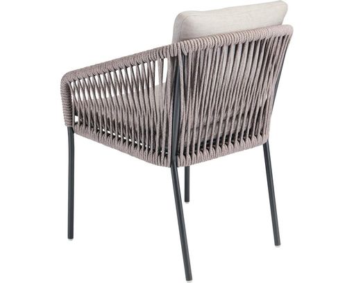 Stapelsessel "Marla", Kordel salt / Kissen graubraun - Salt / Graubraun/ Anthrazit - 2