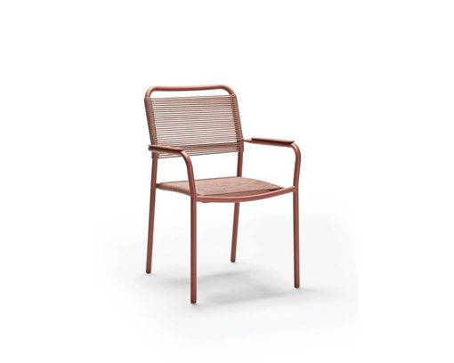 Stern Stapelsessel "Joris", Terra, Aluminium/Kordel-Look - Terra - 1