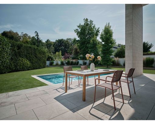 Stern Stapelsessel "Joris", Terra, Aluminium/Textilen - Terra - 3