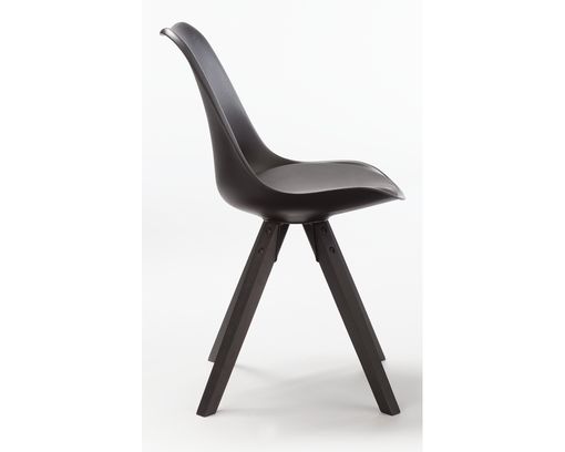 Esszimmerstuhl Allner - Schwarz / Rubberwood - 1