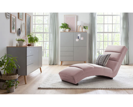 Relaxliege Aarbergen - dusty rose / schwarz - 1