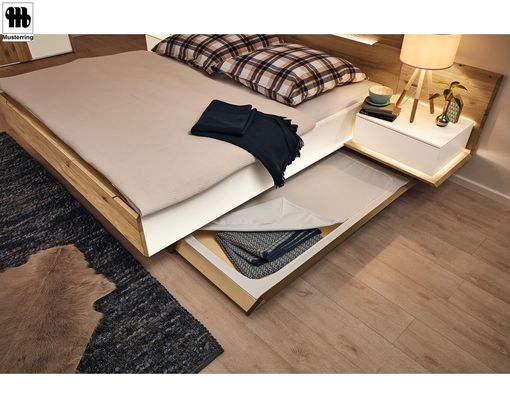 Schlafzimmer "Jovanna" Musterring Wildeiche massiv/Lack weiß - weiß/braun - 4