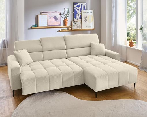 Wohnlandschaft, leger, "Ina", mit Sitz- und Kopfteilverstellung - Fjord 23 Beige - 2