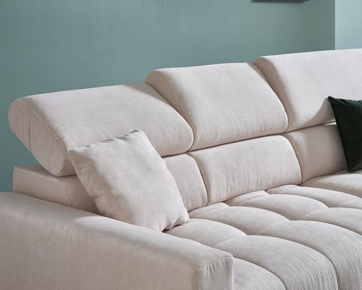 Wohnlandschaft, leger, "Ina", mit Sitz- und Kopfteilverstellung - Fjord 23 Beige - 3