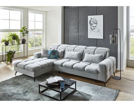 Wohnlandschaft "Itzehoe", leger, mit Funktionen - Hellgrau - 1