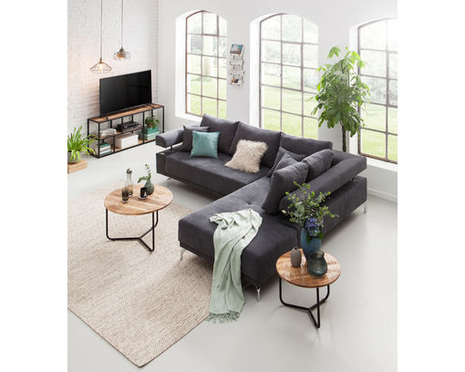 Couchtisch-Set New York - Mango / schwarz - 1