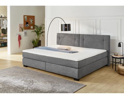 Family-Boxspringbett "Jersey" - Dunkelgrau - 1