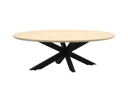 Trendhopper Couchtisch "Haiko", oval - Braun/Schwarz - 1