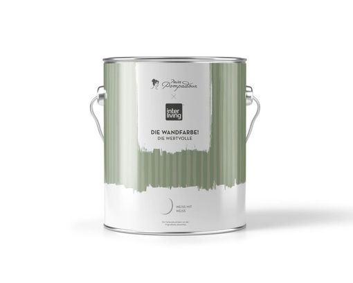 MissPompadour Wandfarbe "Die Wertvolle", Weiß mit Weiß / 2,5 L - Weiß - 2
