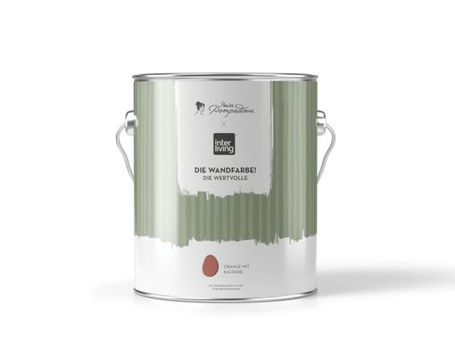 MissPompadour Wandfarbe "Die Wertvolle", Orange mit Kastanie / 2,5 L - Orange - 2
