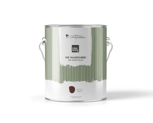 MissPompadour Wandfarbe "Die Wertvolle", Rot mit Merlot / 2,5 L - Rot mit Merlot - 2
