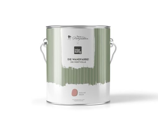 MissPompadour Wandfarbe "Die Wertvolle", Rosa mit Braun / 2,5 L - Rosa mit Braun - 2