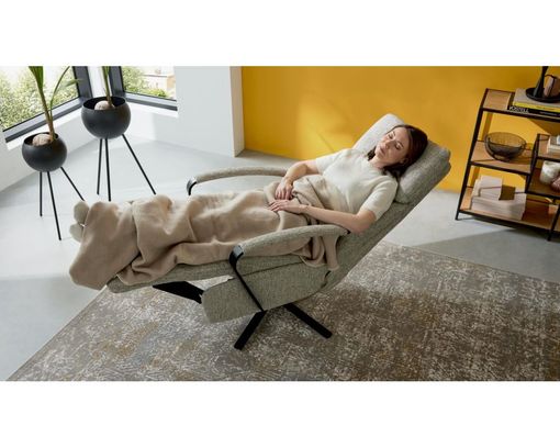 Interliving Funktionssessel 4565, leger, mit manueller Verstellung - Silber - 7