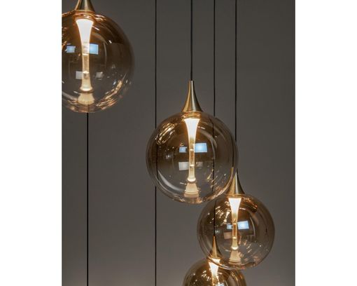 LED-Pendelleuchte "Gisela", 8-flammig - Amber - 4