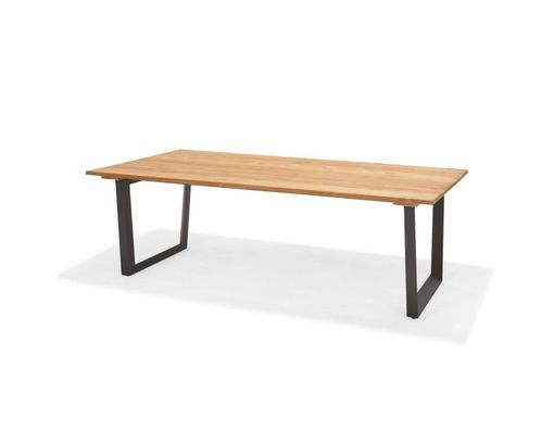 Esstisch / Gartentisch "Jimmy" mit Kufengestell - Braun/Grau - 1