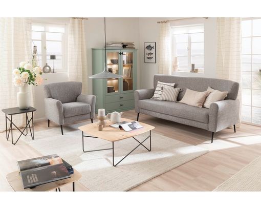 Schöner Wohnen 2,5er-Sofa "Amadeo" - Space silver cream - 2