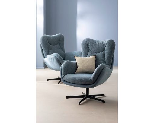 Schöner Wohnen Drehsessel "Kiko", blau - Eisblau - 1