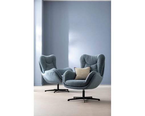Schöner Wohnen Drehsessel "Kiko", blau - Eisblau - 2