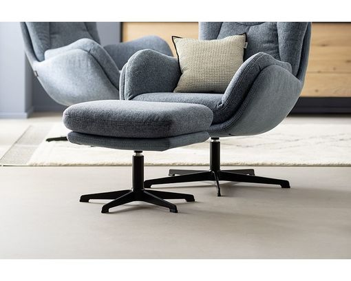 Schöner Wohnen Hocker "Kiko" - Eisblau - 1