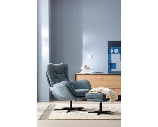 Schöner Wohnen Hocker "Kiko" - Eisblau - 2