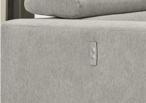 Wohnlandschaft "Johannes", leger, inkl. Bettkasten und USB-Ladeport - Grau - 4