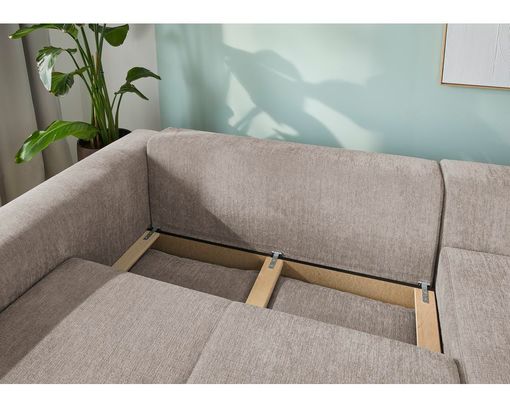 Bigsofa "Johann", leger, inkl. Gästebettfunktion und Bettkasten - Taupe - 3