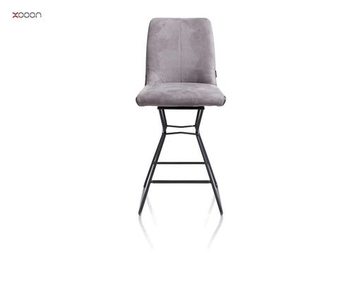 XOOON Tresenstuhl "Arwen" Steelgrey, Kufengestell schwarz, 180 Grad drehbar - Steelgrey - 2