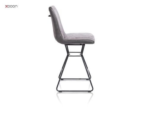XOOON Tresenstuhl "Arwen" Steelgrey, Kufengestell schwarz, 180 Grad drehbar - Steelgrey - 4