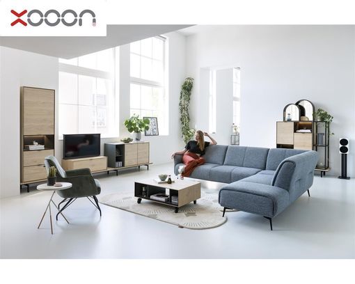 XOOON Couchtisch "Elements" mit Nischen und Rollen - Braun - 5