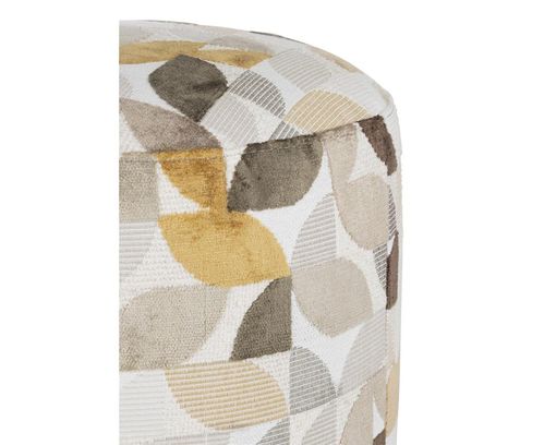 Coco Maison Hocker "Elite", rund, mehrfarbig - Creme - 4
