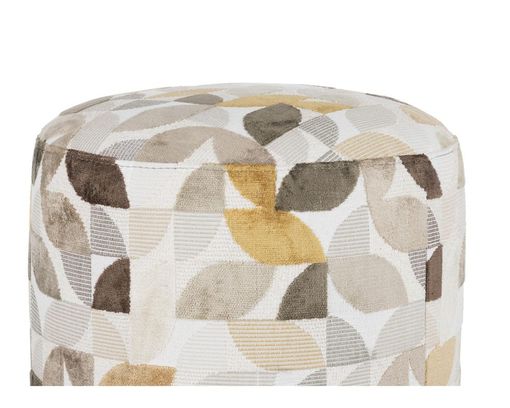 Coco Maison Hocker "Elite", rund, mehrfarbig - Creme - 7